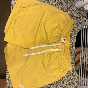 Nike Yellow Athletic Shorts with Moisture-Wicking Fabric